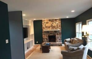 Dramatically Painted Family Room