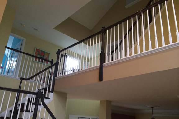Two story stairwell.